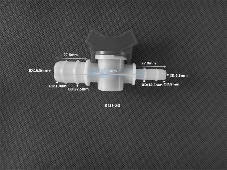 Plastic Quick-Connect Hose Ball Valve with Reducer and Flow Control