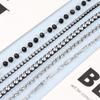 Multi-style Stainless Steel Chain with Crystal Zirconia for Handmade DIY Jewelry, Non-fading Bracelet and Necklace Accessory