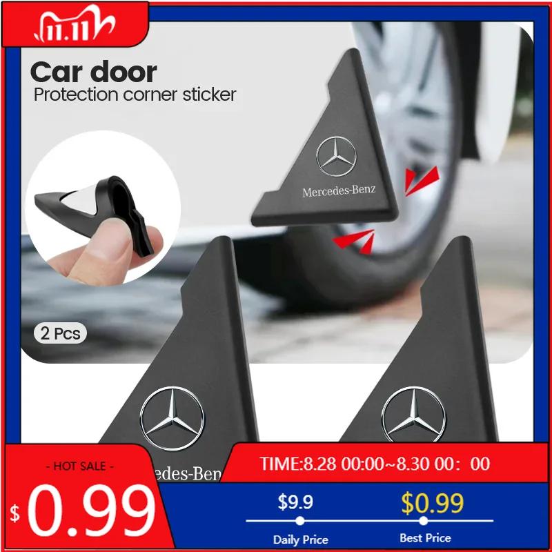 GLC GLB 2pcs Car Door Corner Anti-collision Covers Silicone Protector Stickers For Mercedes Benz W124 W203 W204 A35 A45 C43 C63