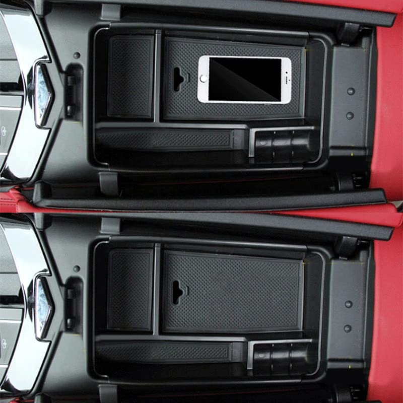 Center Armrest Storage Box Cover Trim Car Organizer for Maserati for Quattroporte 2013-2016 Ghibli 2014-2016 Levante 2016-2018 Armrest Storage Box