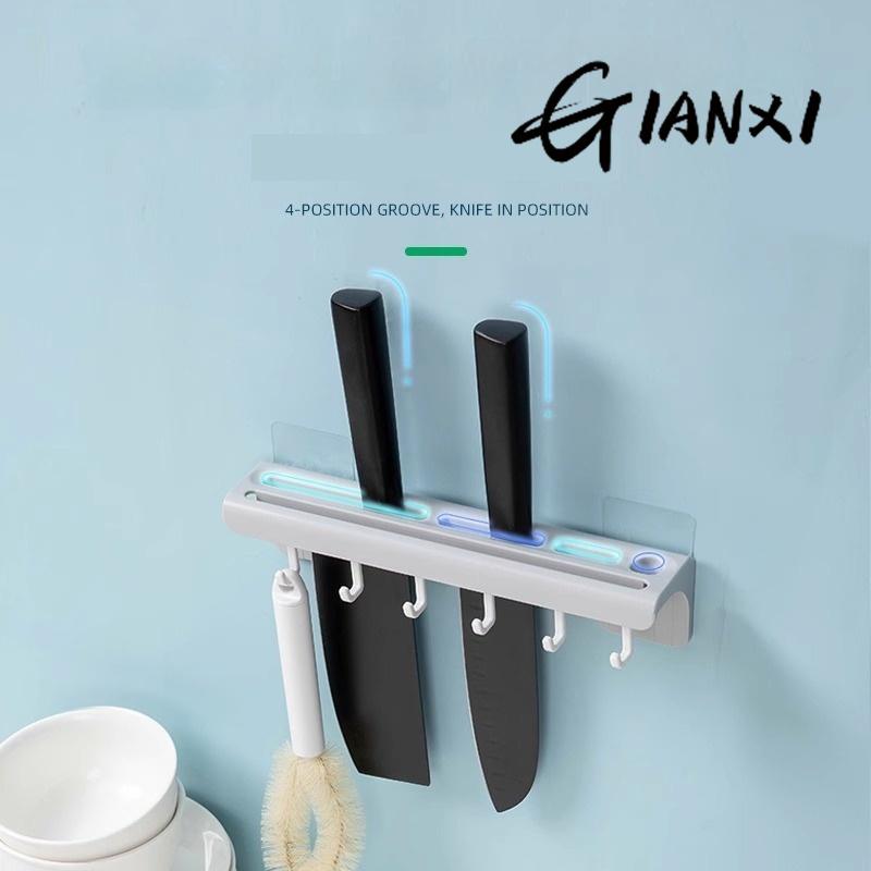 Nástěnný držák na nože bez perforace Úložný regál Držák na kuchyňské nože Stojan na kuchyňské náčiní pro uložení nožů
