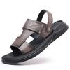 Die erste Schicht Schaffell Sommer neue Herrensandalen Leder Oberbekleidung Strandschuhe Vietnamesische Ledersandalen Herrenhausschuhe Herrenschuhe