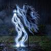 Resin Ghost Stakes for Garden Hand-Held Lantern Ground Lamp, Halloween Style Solar Powered Lighted Waterproof Lamps Lawn Stakes, Decorative Path Light