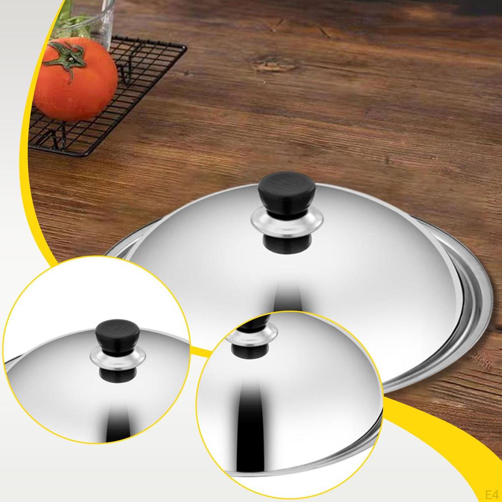 Nerezová Fritovací Nádoba Víko Domácí Použití Tepelně Odolné Nerezové Snadná Montáž s Rukojetí