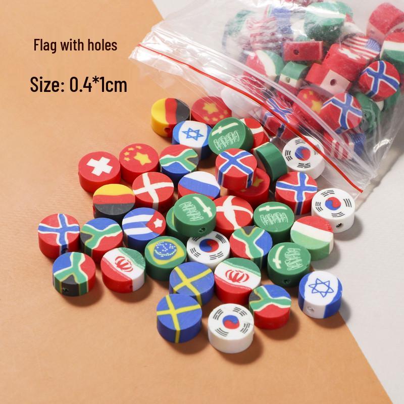 Colorful Fruit & Smiley Face Polymer Clay Beads Bracelet DIY Jewelry Accessories