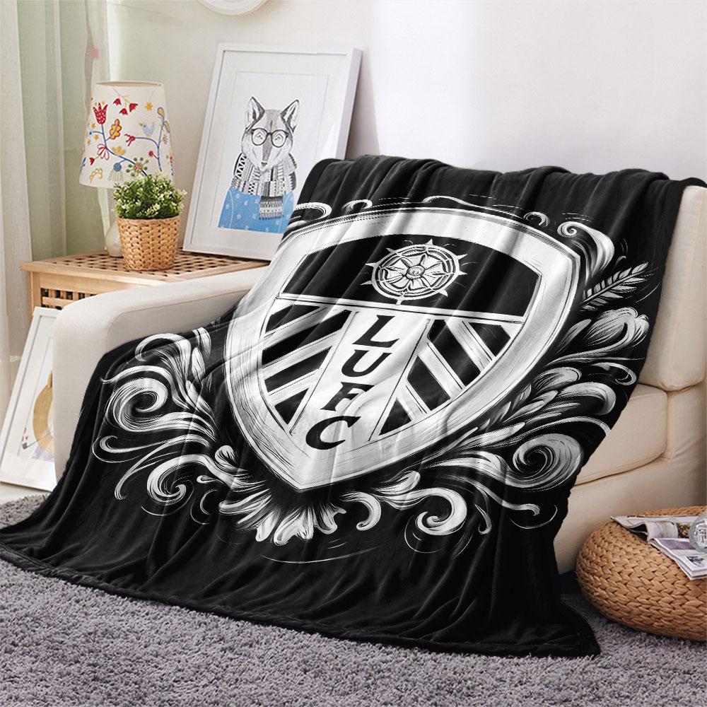 1PC Leeds United Football Club Patterned Flannel Blanket Suitable For All Seasons for Home Decor Warmth and Comfort Gifts Holiday Present
