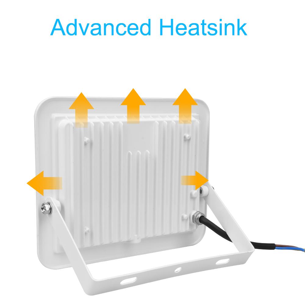 White Shell Spotlight Ultra Thin Led Flood Light Spotlight Outdoor AC220V IP65 Path Garden Street Gate Wall Lamp Flood Lighting