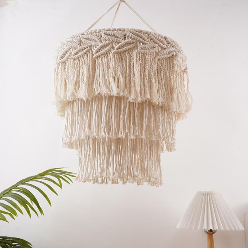 Nordic Handmade Woven Lampshade Decorative Garden Yard Decoration Supplies