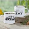 Outdoor Enamel Water Cups, Camping Mug, Campfire Party, Beer Coffee Mugs, Mountain Handle Mug, Best Gifts for Camper Lovers