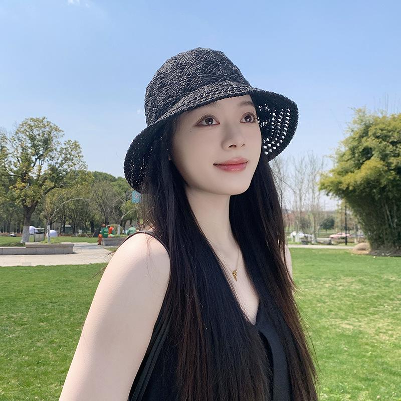 

Новый летний стиль, стиль морского отдыха, соломенная шляпа ручной работы для женщин, ажурная, для пляжа, защита от солнца и защита от солнца, шляпа рыбака