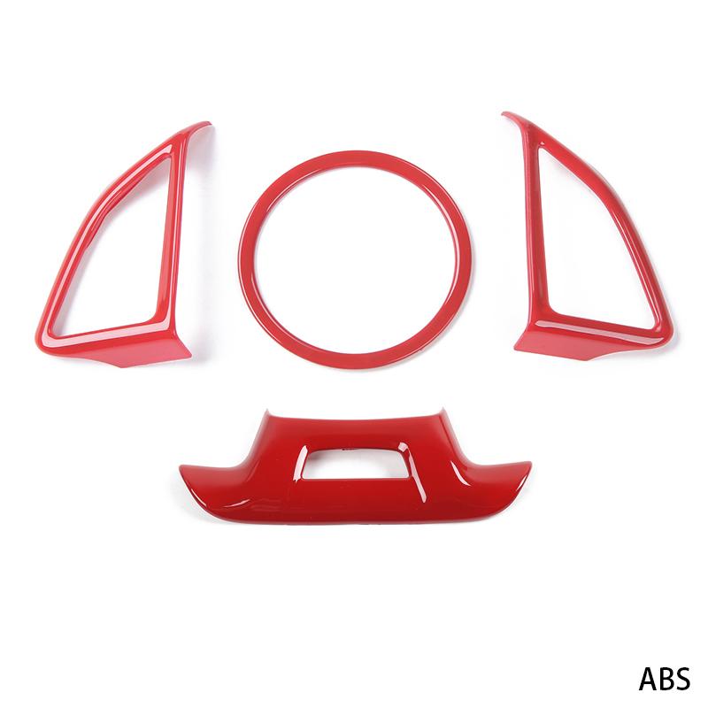 SHINEKA Interior Mouldings For Chevrolet Camaro 2017 Up Car Steering Wheel Decoration Cover Trim Sticker Accessories Car