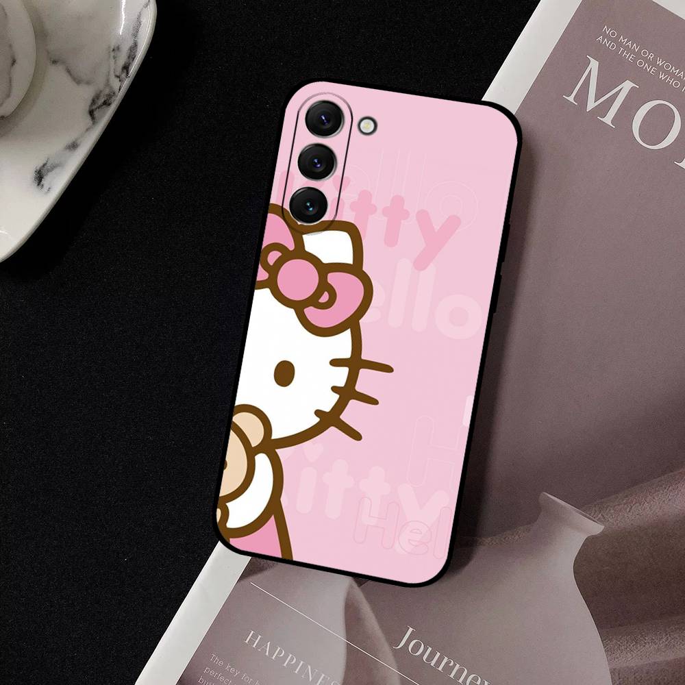H-HelloS-S K-Kitty Cute Phone Case For Samsung Galaxy S21 S22 S23 S24ULTRA S25ULTRA FE Ultra Plus5G A52S S26 Soft Cover
