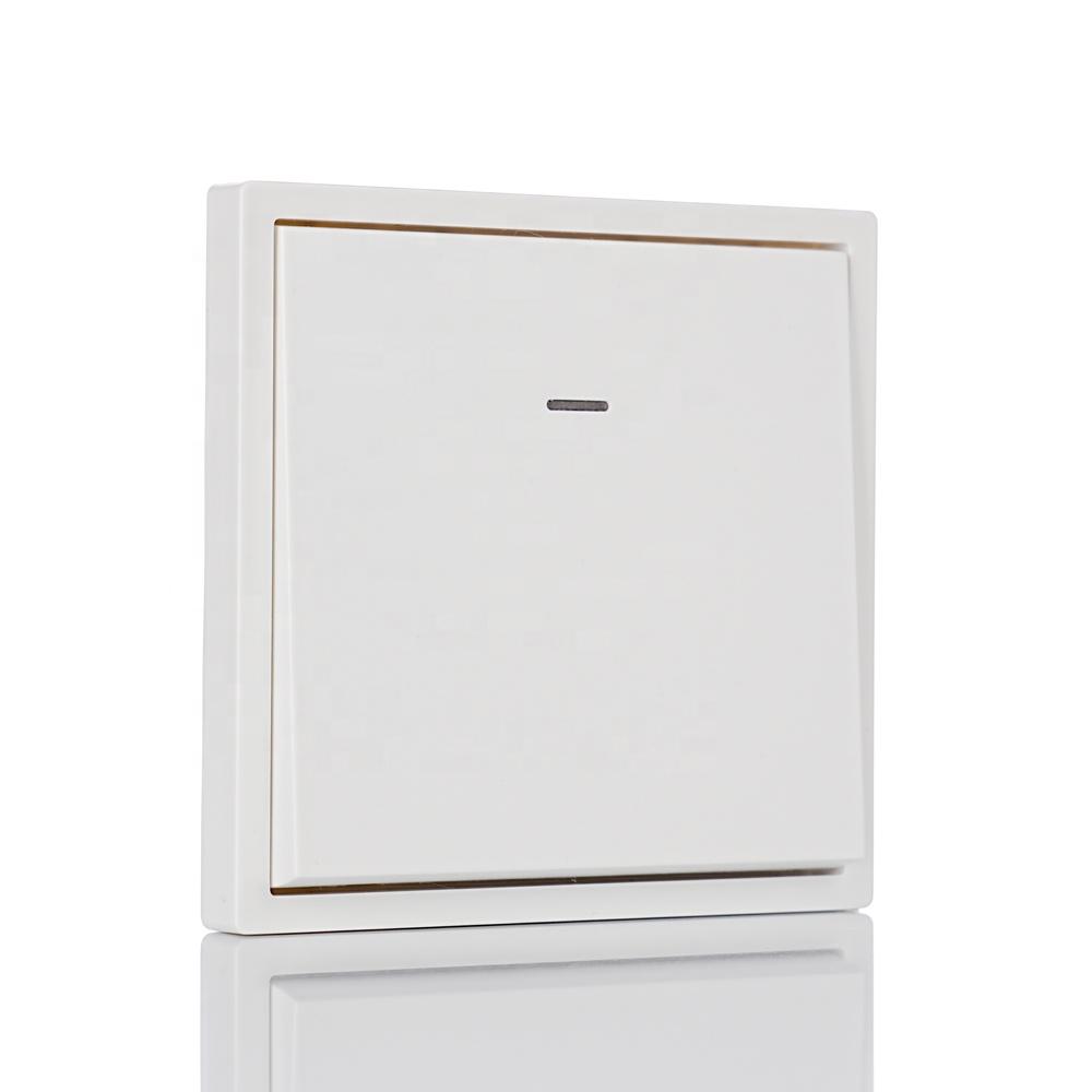 Multi Combination Available White Black Grey Gold Color EU Standard 1 Gang 1 Way Wall Light Rocker Switch with LED Indicator