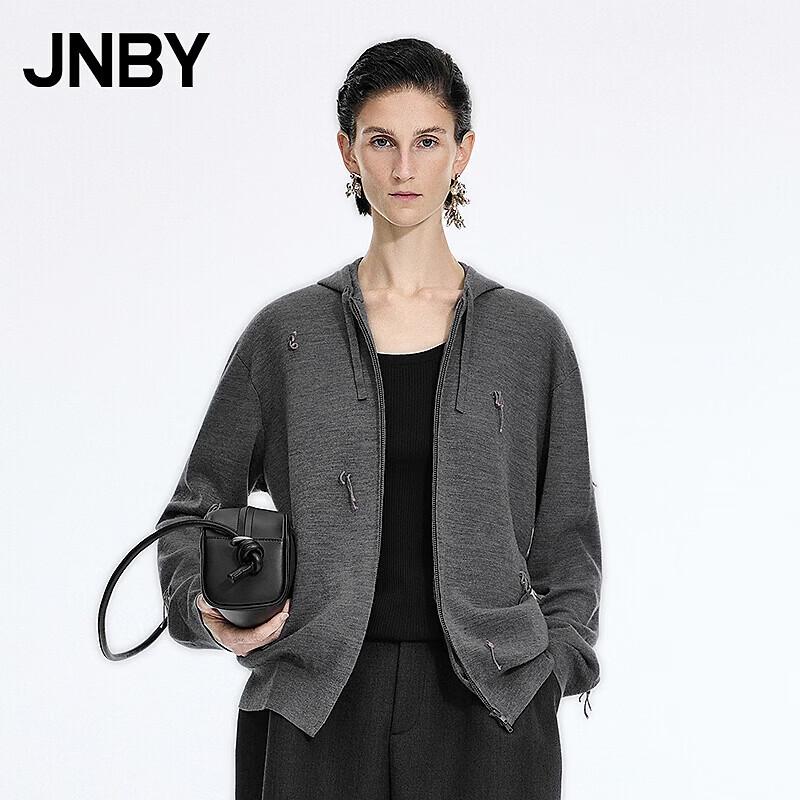 JNBY 26 Spring New Hooded Wool Knit Cardigan