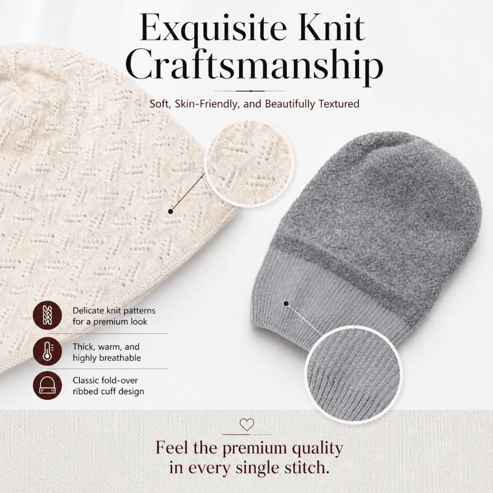 Keep Warm Beanie Hat Ear Protection Pullover Caps Casual Knitted Hat Winter