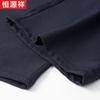 Hengyuanxiang Men's Mid-Aged & Elderly Summer Casual Short Sleeve Shirt Two-Piece Set