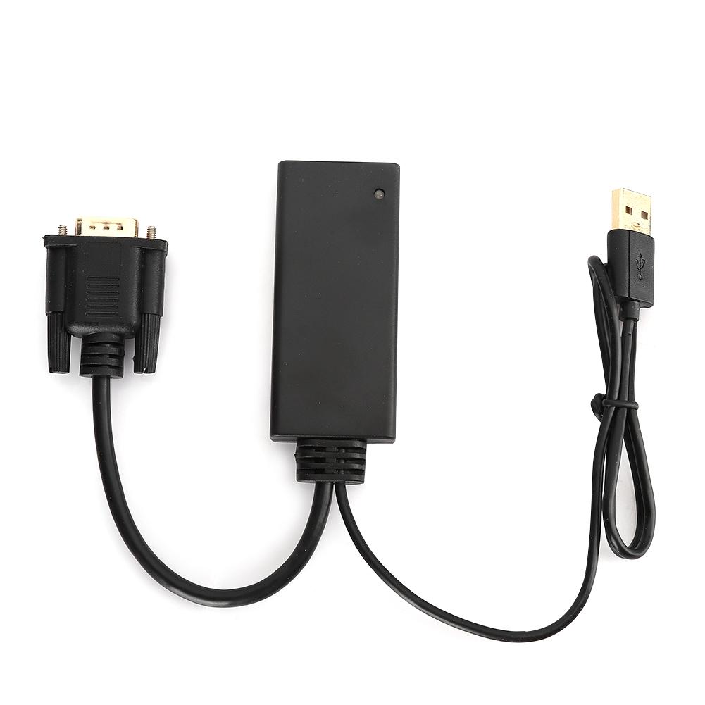 ABS Black VGA to HDMI Converter USB with Audio Switcher Adapter for Computer PC Laptop DVDBlack
