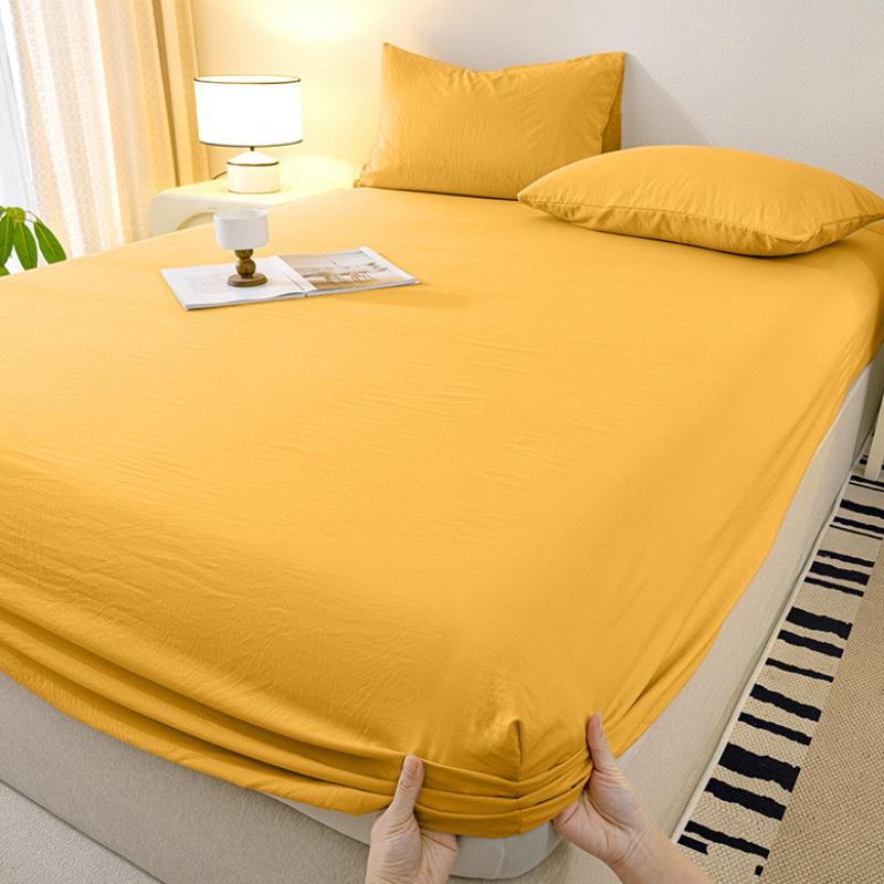 3PCS/1 Set Bedding Set 1 Sheet+2 Pillowcase Mattress Cover Protector Adjustable Bed Fitted Sheet Cover With Elastic Band