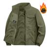 Herren Fleecejacke, Verdicktes Warmes Lässiges Oberteil, Wendbare Jacke für Herren, Baumwollmantel