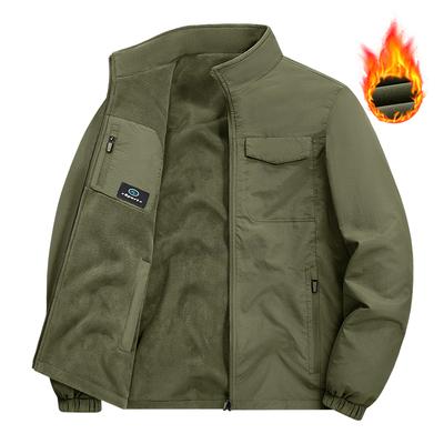 Men's Fleece Jacket, Thickened Warm Casual Top, Men's Reversible Jacket, Cotton Coat