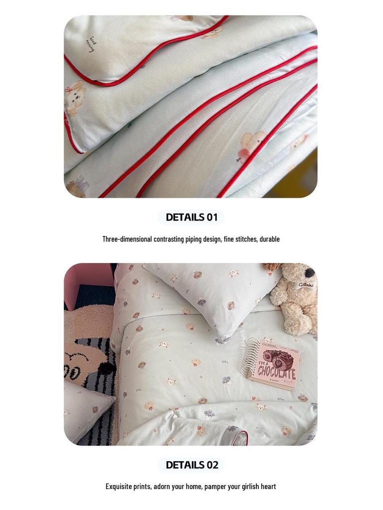 A-Class Milk Cotton Soy Fiber Summer Cool Quilt: Machine Washable for Dorms & Kids, Perfect for AC Use