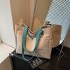 Large Capacity Canvas Bag Women's New Fashion Shoulder Lightweight Tote Bag Student Class Commuter Bag