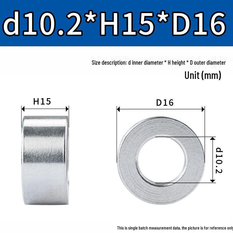 M8M10 Aluminum Alloy Thickened Round Hollow Spacer Sleeve