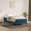 Box Spring Bed Without Mattress Dark Blue 100 x 210 cm Velvet