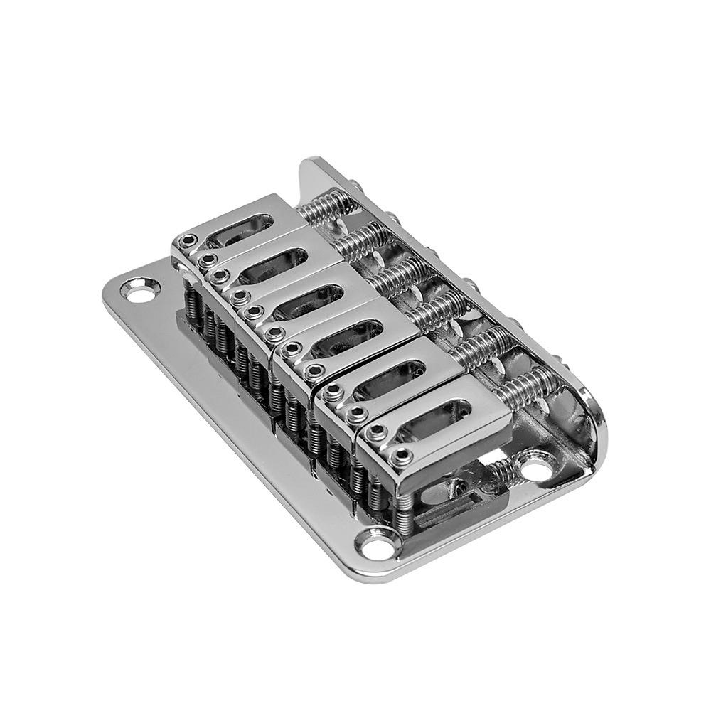 Electric Guitar Chrome/Black Bridge Tailpiece String Holder, 78MM