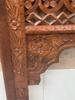 Hand Carved Mango Wood Window Frame: Antique Floral Wall Decor