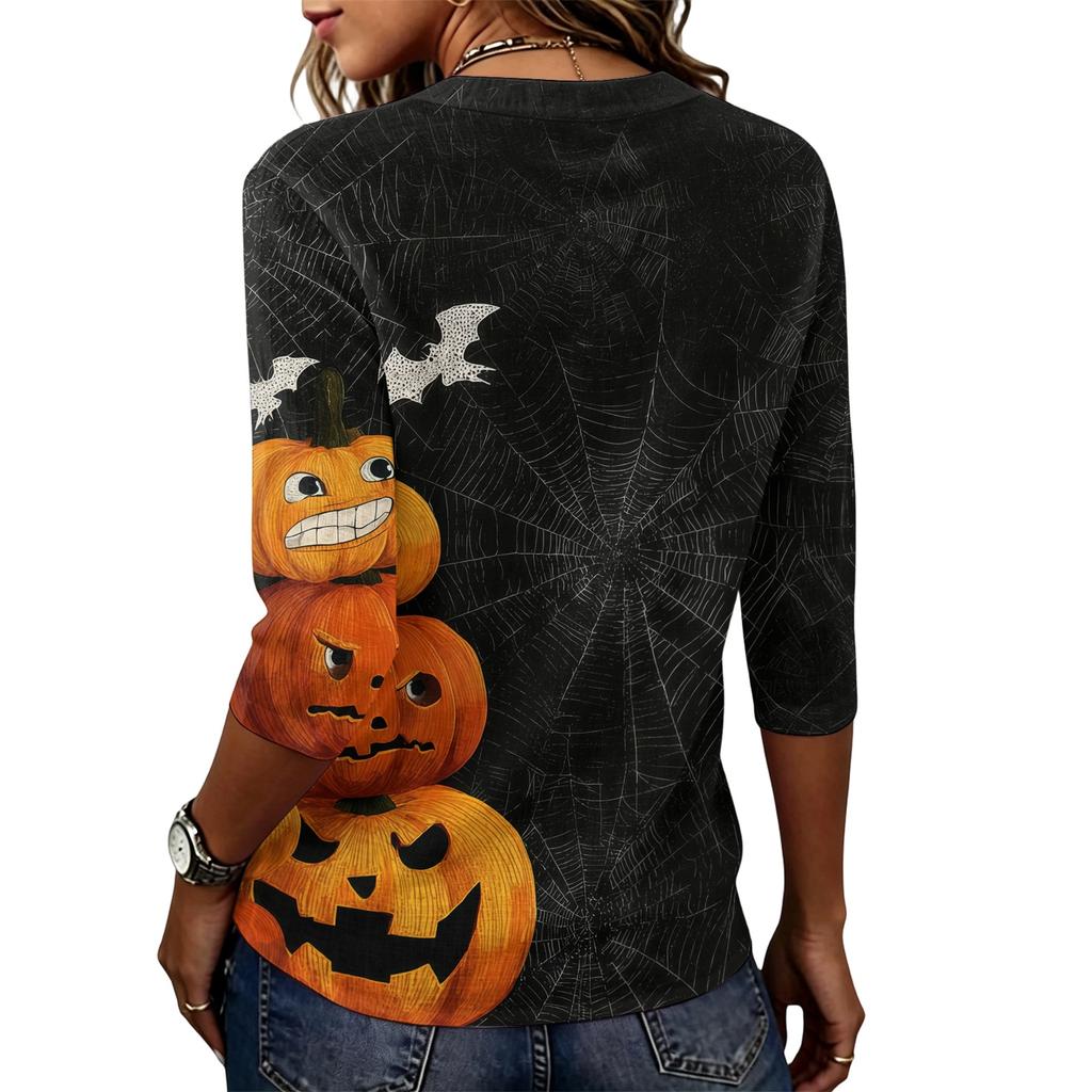 Women's Short Sleeve Round Neck Loose Fit Lightweight Casual Blouse Top