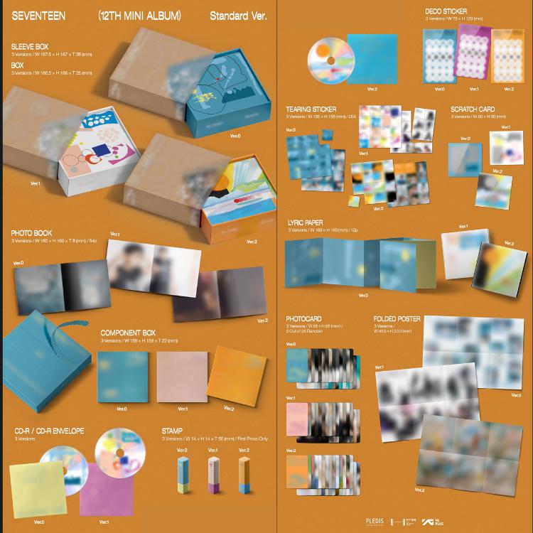 Selecione POB SEVENTEEN 12º Mini Álbum SEVENTEEN Standard Ver SPILL THE FEELS