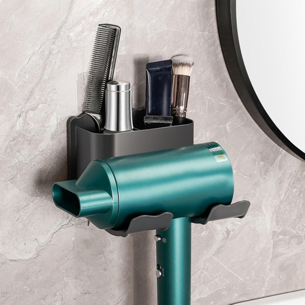 Bathroom Hair Dryer Storage Strong Bearing Capacity Hair Dryer Shelf U-shape Design Wall Mount Hair Dryer Stand for Universal