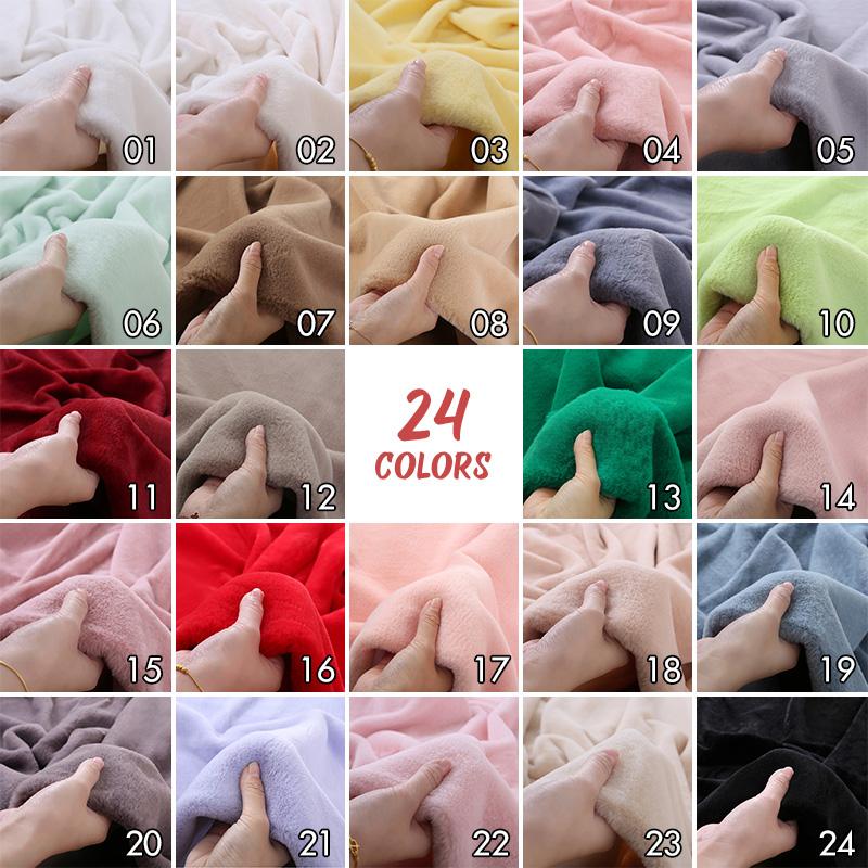 Tissu Peluche Super Doux Polyester Imitation Fourrure de Lapin Rex Épais 50*50cm Pour Fond d'Étalage Comptoir Vêtements de Poupée