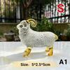 Crystal Sheep Figurine 2027 Zodiac Sheep Statue Home Desktop Bookshelf Office Ornament Sheep Decor Feng Shui Bring Fortune