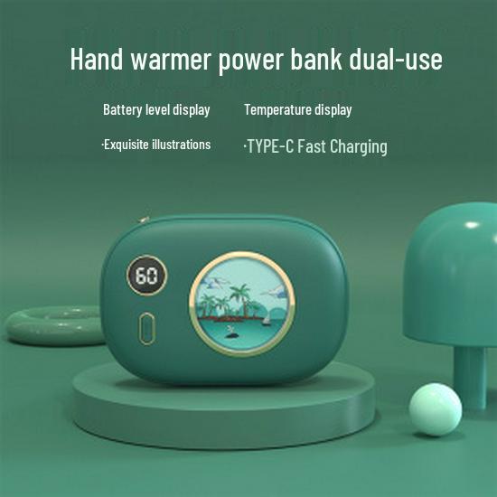 USB Rechargeable Double-Sided Hand Warmer & Power Bank - Explosion-Proof Gift
