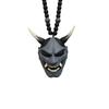 1Pc Hannya Helmet Japanese Oni Charm Hanging Pendant Samurai Car Accessories Auto Ornament Rear View Mirror