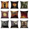 Halloween Linen Pillow Cover Printed Pillow Cover