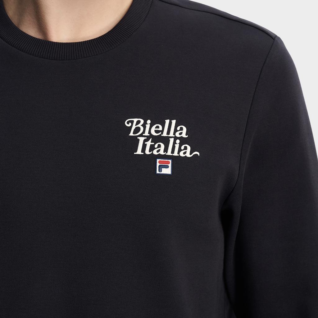 Fila Heritage Fashion Simple Classic Basic Casual Daily Comfortable Versatile Knitted Crew Neck Pullover Sweatshirt Men Sweatshirt F11M618202FNV