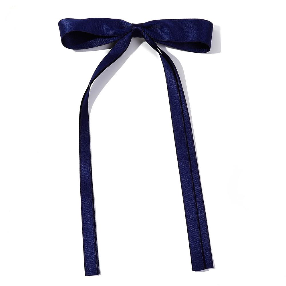 New Solid Color Ribbon Bow Hair Clips for Girls Fashion Korean Sweat Long Tassel Women Barrettes Hairpin Accessories