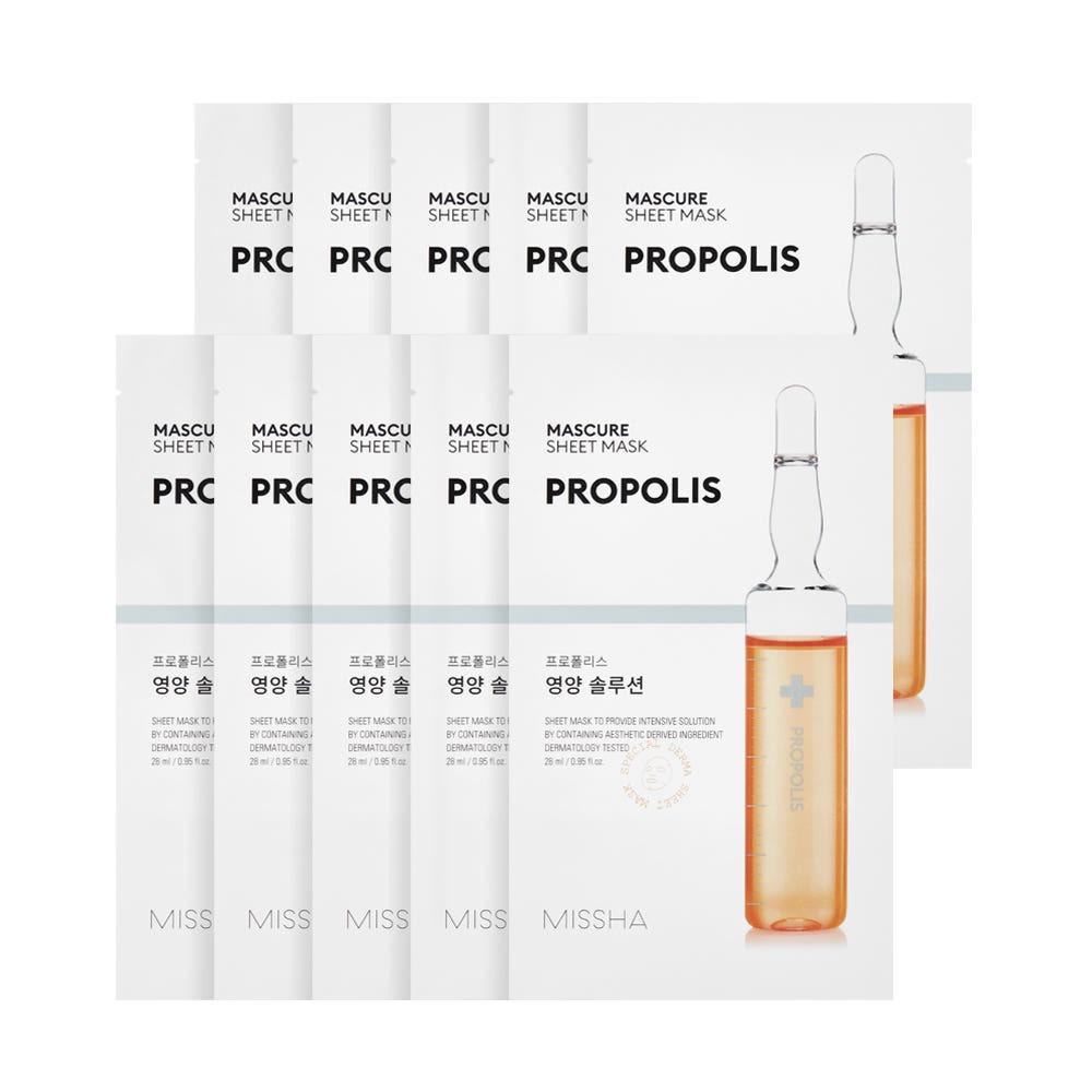 

MISSHA Mascure Nutrition Solution Sheet Mask [Propolis] Revitalizing Care 10pcs Set