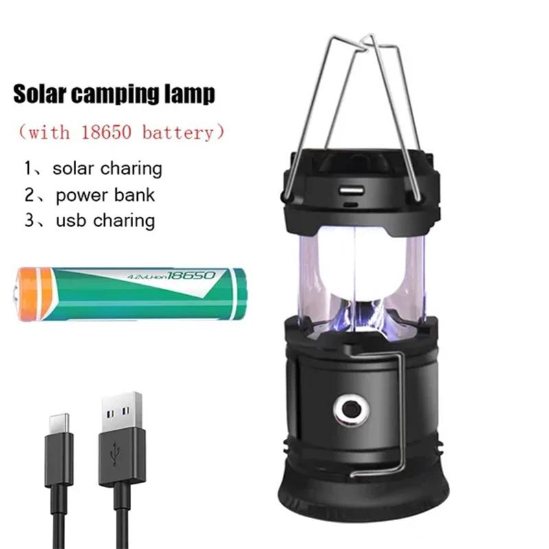 LED Camping Lantern, Battery Operated Lights, Adjustable Brightness for Emergencies, Power Outages, Outdoor Collapsible Lanterns
