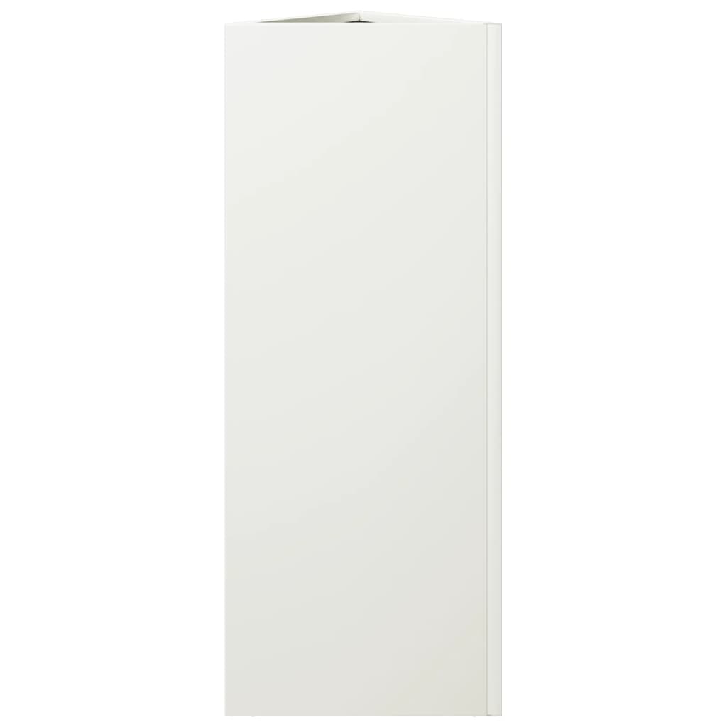 White Triangular Planter 30 X 26 X 75 Cm Steel