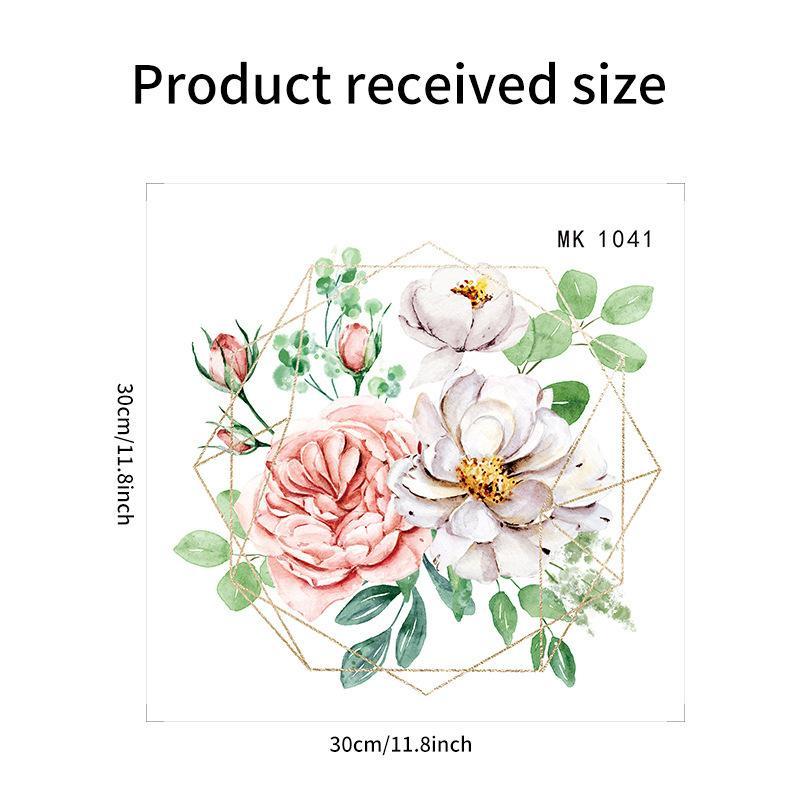 Toilet Sticker Waterproof Floral Butterfly Self Adhesive Removable No Trace for Home Bathroom Renovate