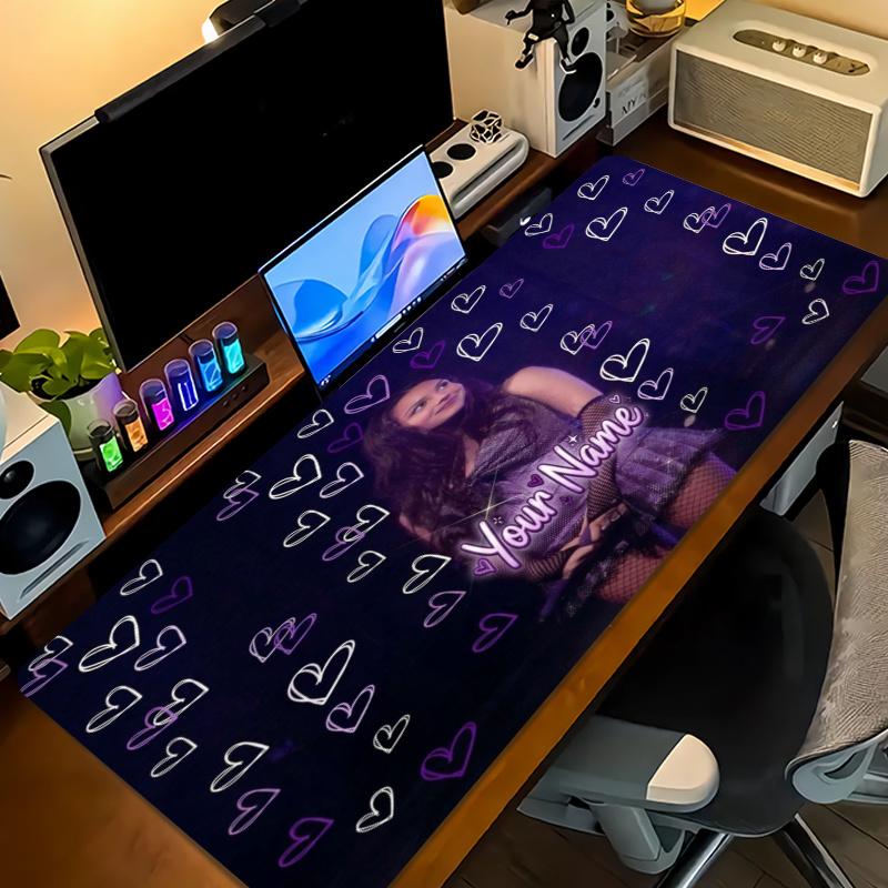 Name Hearts Custom Name Large Size Mouse Pad Gaming Table Cushion Nonslip Laptop Tablet Big XXL Mat Mini PC Playmat With Lock edge