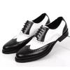 Gemischte Farben Herren Business-Schuhe Retro Herren Lederschuhe Business Herren Barocke Schuhe Freizeit Herren Oxford Schuhe Erkek Ayakkab