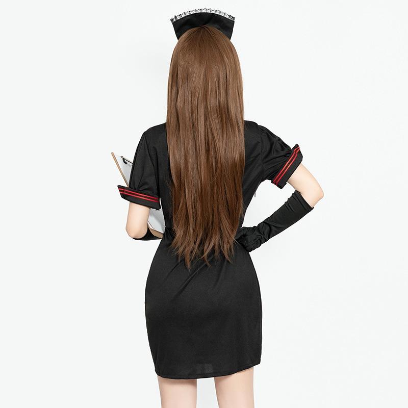 New Black Nurse Suit Anime Cosplay Costume