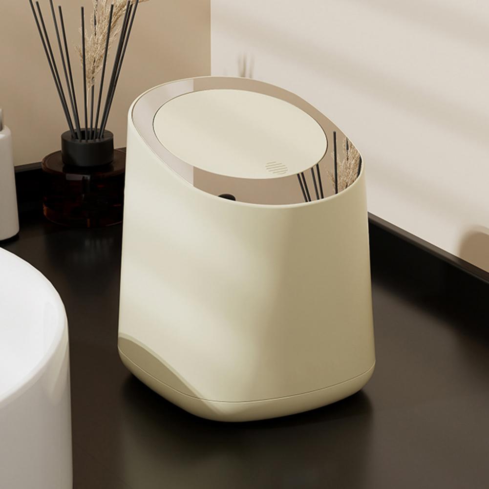 Fashion Desktop Trash Can Creative Luxury Dustbin Bin Household Mini Bedside Waste Bin Tea Table Small Garbage Bucket