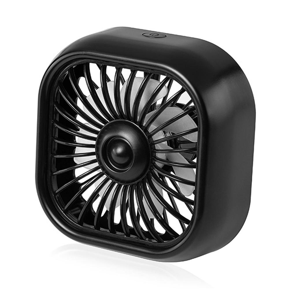 

3-скоростной охлаждающий вентилятор для воздуховода автомобиля, зарядка через USB, с подсветкой, малошумный, мощный мини-вентилятор, портативный охладитель для лета, автомобильный аксессуар чёрный