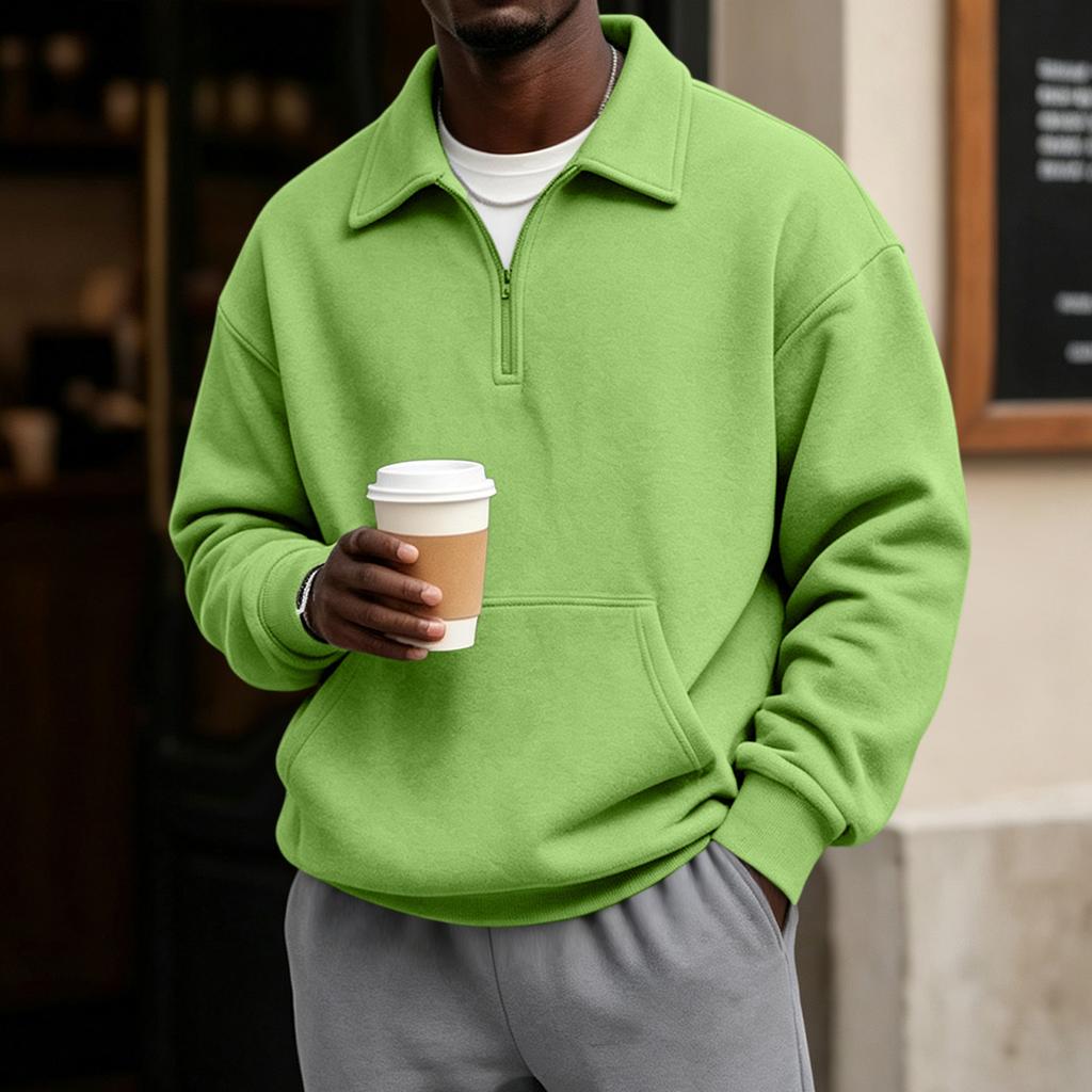 Men's Casual Hooded Sweatshirt with Multiple Pockets Long Sleeve Athletic Pullover